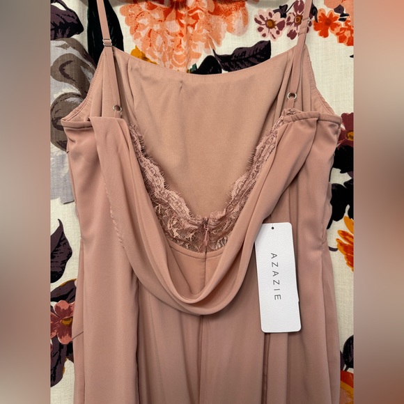 NWT Azazie Zaina Dress in Dusty Rose - Picture 7 of 10